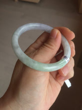 Load image into Gallery viewer, 51.5mm certified Type A 100% Natural sunny green purple oval Jadeite Jade bangle AA97-9110