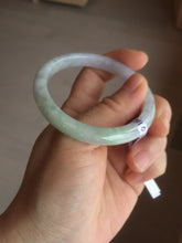 Load image into Gallery viewer, 51.5mm certified Type A 100% Natural sunny green purple oval Jadeite Jade bangle AA97-9110