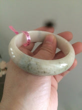 Load image into Gallery viewer, 55mm Certified 100% natural beige/green chubby jadeite jade bangle G70-0469