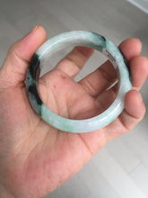 Load image into Gallery viewer, 53.9mm 100% natural Type A sunny green white purple jadeite jade bangle BN4-8233