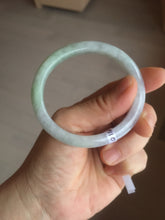 Load image into Gallery viewer, 51.5mm certified Type A 100% Natural sunny green purple oval Jadeite Jade bangle AA97-9110