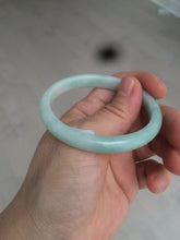 Load image into Gallery viewer, 49mm certified 100% natural Type A light green/white oval jadeite jade bangle BG27-5447