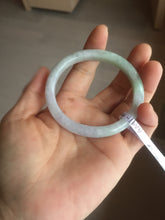 Load image into Gallery viewer, 51.5mm certified Type A 100% Natural sunny green purple oval Jadeite Jade bangle AA97-9110