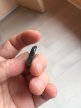 Load image into Gallery viewer, 100% Natural type A dark green/blue/black heart pinky promise(执子之手,与子偕老) Guatemala jadeite Jade pendant AX143