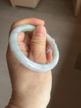 Load image into Gallery viewer, 51.5mm certified Type A 100% Natural sunny green purple oval Jadeite Jade bangle AA97-9110
