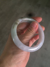 Load image into Gallery viewer, 52.8mm Certificated light green, white, purple, brown jadeite jade bangle K129-0614