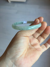 Load image into Gallery viewer, 50mm certified 100% natural Type A icy watery light green with green floating flower slim jadeite jade bangle PA122-(5484)