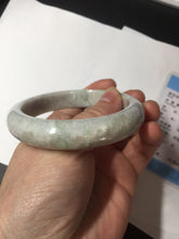 Load image into Gallery viewer, 56.5mm 100% natural type A sunny green/white/purple jadeite jade bangle BM49-8039