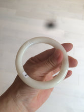 Load image into Gallery viewer, 54.9mm certified 100% Natural white/beige round cut nephrite Jade bangle HT89-7851