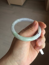 Load image into Gallery viewer, 51.5mm certified Type A 100% Natural sunny green purple oval Jadeite Jade bangle AA97-9110