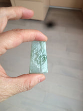 Load image into Gallery viewer, 100% Natural type A light green safe and sound pendant with the carved hieroglyph of "Buddha" jadeite Jade pendant group B99