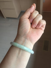 Load image into Gallery viewer, 51.5mm certified Type A 100% Natural sunny green purple oval Jadeite Jade bangle AA97-9110