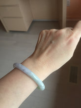 Load image into Gallery viewer, 51.5mm certified Type A 100% Natural sunny green purple oval Jadeite Jade bangle AA97-9110
