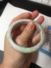 Load image into Gallery viewer, 56.5mm 100% natural type A sunny green/white/purple jadeite jade bangle BM49-8039