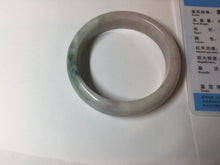Load image into Gallery viewer, 52.8mm Certified Type A 100% Natural dark green/white/purple Jadeite Jade bangle BL83-4052