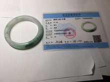 Load image into Gallery viewer, 56.1mm certified 100% natural  icy watery light white/sunny green jadeite jade bangle BN71-3879