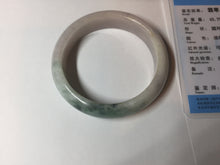 Load image into Gallery viewer, 52.8mm Certified Type A 100% Natural dark green/white/purple Jadeite Jade bangle BL83-4052