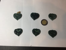 Load image into Gallery viewer, 100% Natural type A dark green/blue/black heart pinky promise(执子之手,与子偕老) Guatemala jadeite Jade pendant AX143