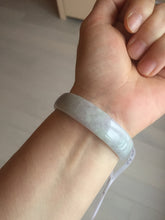 Load image into Gallery viewer, 51.2mm Certified Type A 100% Natural light green purple jadeite jade bangle AA100-9100