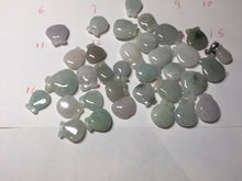 Load image into Gallery viewer, 100% Natural  light green/white/purple Jadeite Jade money bag bead pendant group F153