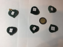 Load image into Gallery viewer, 100% Natural type A dark green/blue/black heart pinky promise(执子之手,与子偕老) Guatemala jadeite Jade pendant AX143