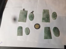 Load image into Gallery viewer, 100% Natural type A light green safe and sound pendant with the carved hieroglyph of "Buddha" jadeite Jade pendant group B99