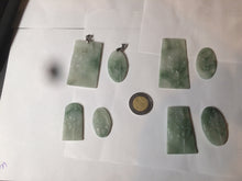 Load image into Gallery viewer, 100% Natural type A light green safe and sound pendant with the carved hieroglyph of "Buddha" jadeite Jade pendant group B99