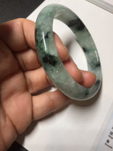 Load image into Gallery viewer, 56.5mm Certified Type A 100% Natural suny green dark green Jadeite Jade bangle BP33-8236