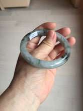 Load image into Gallery viewer, 56.9mm 100% natural Type A dark green Chinese painting (水墨) jadeite jade bangle AH94-4484