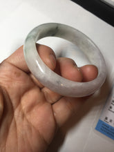Load image into Gallery viewer, 52.8mm Certified Type A 100% Natural dark green/white/purple Jadeite Jade bangle BL83-4052