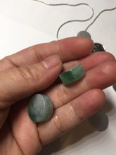 Load image into Gallery viewer, 100% Natural type A icy watery light green/purple/gary Jadeite Jade round cake  pendant group F151