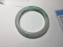 Load image into Gallery viewer, 56.1mm certified 100% natural  icy watery light white/sunny green jadeite jade bangle BN71-3879
