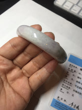 Load image into Gallery viewer, 52.8mm Certified Type A 100% Natural dark green/white/purple Jadeite Jade bangle BL83-4052