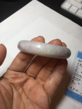 Load image into Gallery viewer, 52.8mm Certified Type A 100% Natural dark green/white/purple Jadeite Jade bangle BL83-4052