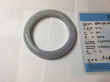 Load image into Gallery viewer, 54mm Certified Type A 100% Natural light green purple Jadeite Jade bangle PC98-9150
