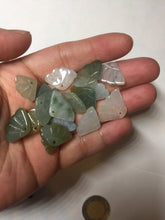 Load image into Gallery viewer, 18x11mm Type A 100% icy watery natural green blue purple white seashell/wing jadeite Jade Pendant necklace group F156