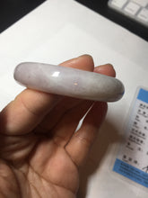 Load image into Gallery viewer, 52.8mm Certified Type A 100% Natural dark green/white/purple Jadeite Jade bangle BL83-4052