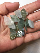 Load image into Gallery viewer, 18x11mm Type A 100% icy watery natural green blue purple white seashell/wing jadeite Jade Pendant necklace group F156