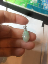 Load image into Gallery viewer, 100% Natural type A icy oily dark green Jadeite Jade seashell (福贝)  pendant F146