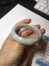 Load image into Gallery viewer, 52.8mm Certified Type A 100% Natural dark green/white/purple Jadeite Jade bangle BL83-4052
