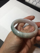 Load image into Gallery viewer, 52.8mm Certified Type A 100% Natural dark green/white/purple Jadeite Jade bangle BL83-4052