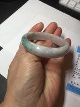 Load image into Gallery viewer, 52.8mm Certified Type A 100% Natural dark green/white/purple Jadeite Jade bangle BL83-4052