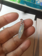 Load image into Gallery viewer, 100% Natural type A icy oily dark green Jadeite Jade seashell (福贝)  pendant F146