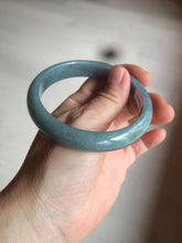 Load image into Gallery viewer, 59mm Certified Type A 100% Natural light blue/gray Guatemala Jadeite bangle Y134-6420