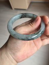 Load image into Gallery viewer, 56.9mm 100% natural Type A dark green Chinese painting (水墨) jadeite jade bangle AH94-4484