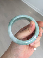 Load image into Gallery viewer, 56.3mm certified 100% natural type A light green white chubby jadeite jade bangle BQ62-6872