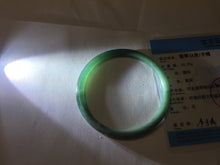Load image into Gallery viewer, 59.3mm Certified Type A 100% Natural dark green/blue/gray Guatemala slim round cut Jadeite bangle BP191-2432