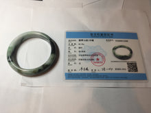 Load image into Gallery viewer, 60mm certificated Type A 100% Natural dark green/brown/black Jadeite Jade bangle BG239-3286