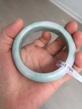 Load image into Gallery viewer, 56.3mm certified 100% natural type A light green white chubby jadeite jade bangle BQ62-6872