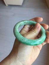 Load image into Gallery viewer, 54.8mm Certified Type A 100% Natural sunny green gray Jadeite Jade bangle PA120-9887